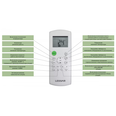 LESSAR LS-HE12KRE2A/LU-HE12KRE2A Настенная сплит-система серии Amigo LESSAR LS-HE12KRE2A/LU-HE12KRE2A Настенная сплит-система серии Amigo